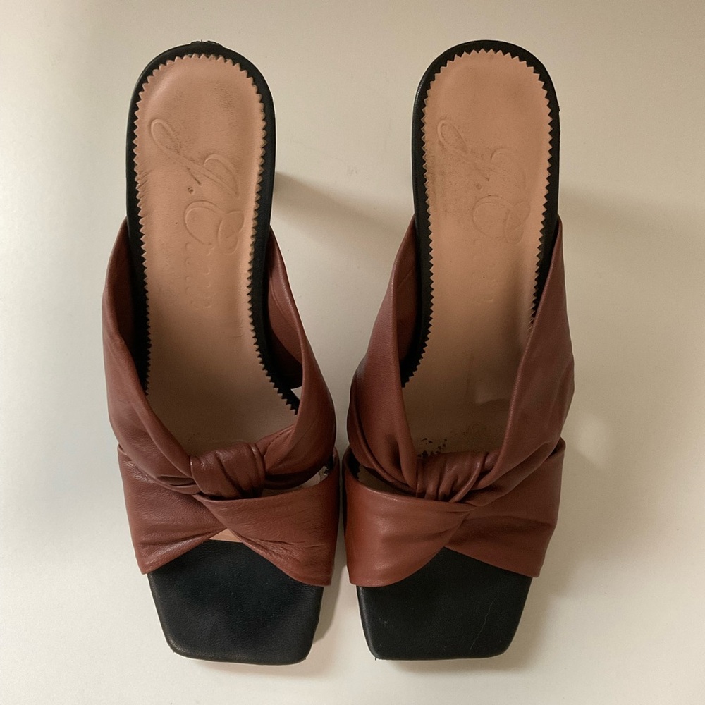 Brown Twistknot Heels